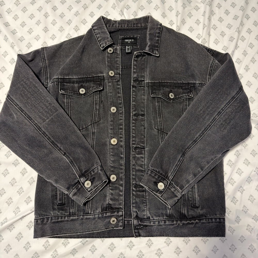 Charcoal Denim Jacket for Men